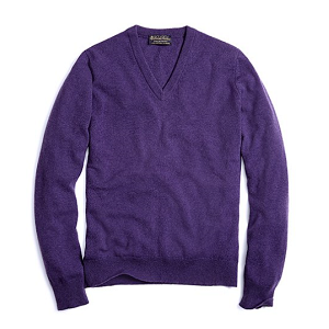 Cashmere V-Neck Sweater - Amethyst
